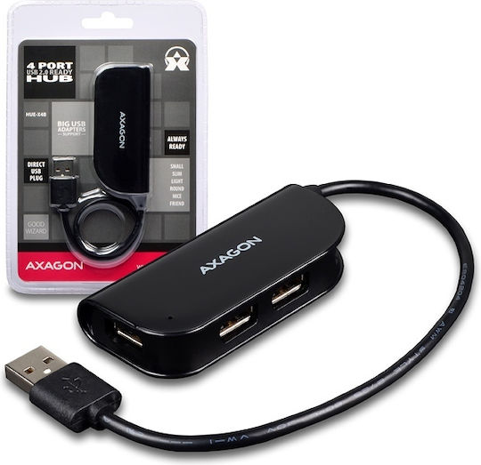 Axagon Hub 4 Θυρών USB 2.0 με σύνδεση USB-A