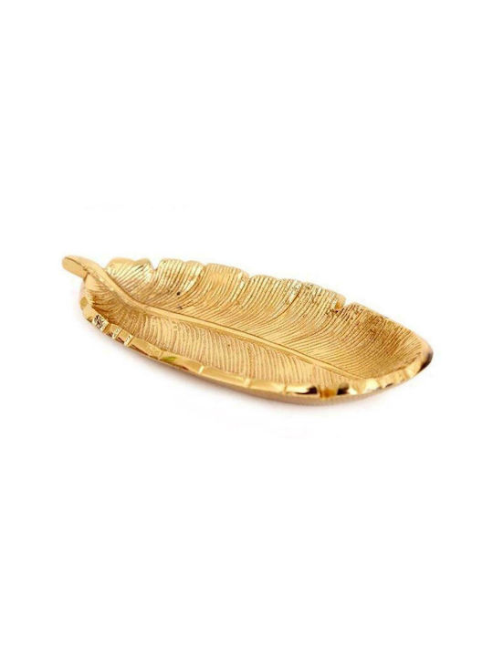 Atmosphera Oval Metallic Decorative Platter Gold 12.5x6cm