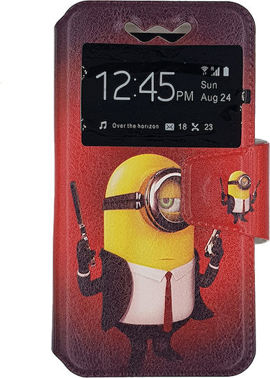 Universal S-View Μinions Калъф за книги до 3.8" Червен