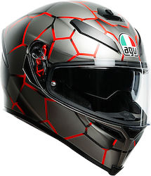 AGV K5 S Full Face Helmet with Pinlock DOT / ECE 22.05 1390gr Multi Vulcanum Red