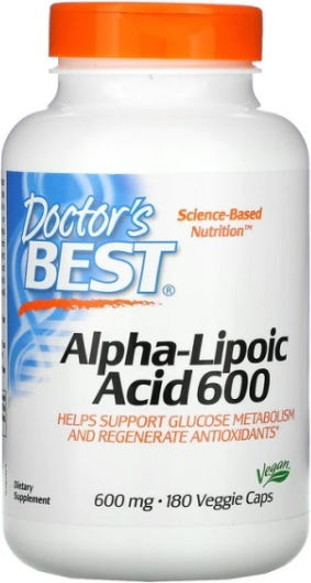 Doctor's Best Alpha Lipoic Acid 600мг 180 капси