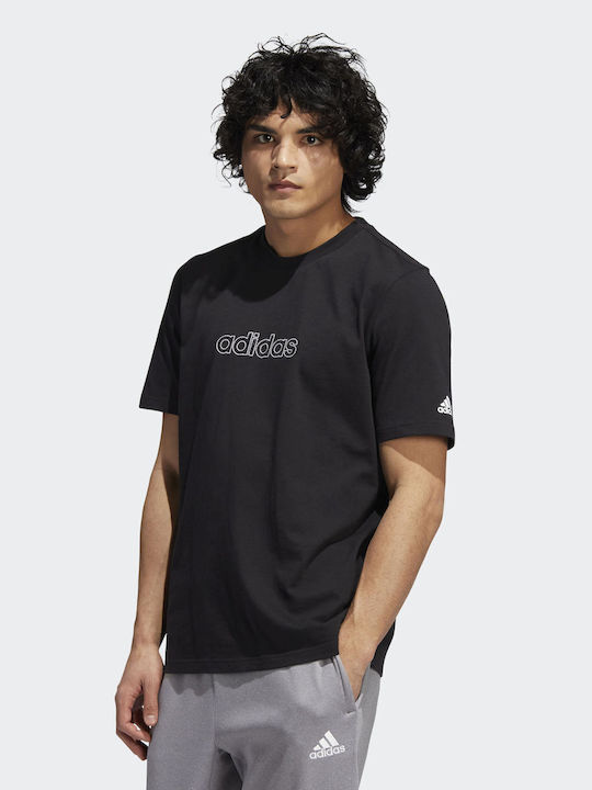 Adidas T-shirt Bărbătesc cu Mânecă Scurtă Negru