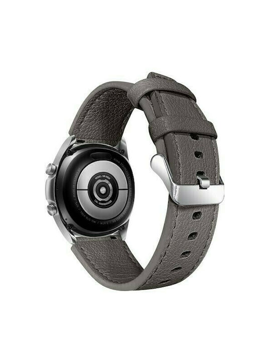Λουράκι Δερμάτινο Γκρι (Galaxy Watch (46mm) / Gear S3Huawei Watch GT/GT Pro 2/3/4/5 / Ultimate 46mm)