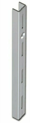 Element-System Rack Pillar with Single Support Hole Silver 100cm