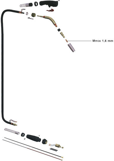 Unimac Φλογοκρύπτης Ergoplus 500 1.6mm 1τμχ 46028