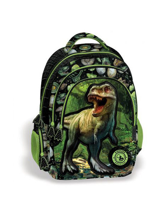 Graffiti Dinosaur School Bag Backpack Elementary, Elementary in Green color