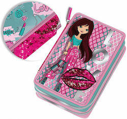 Graffiti Fashion Girl Pencil Case Full with 2 C...