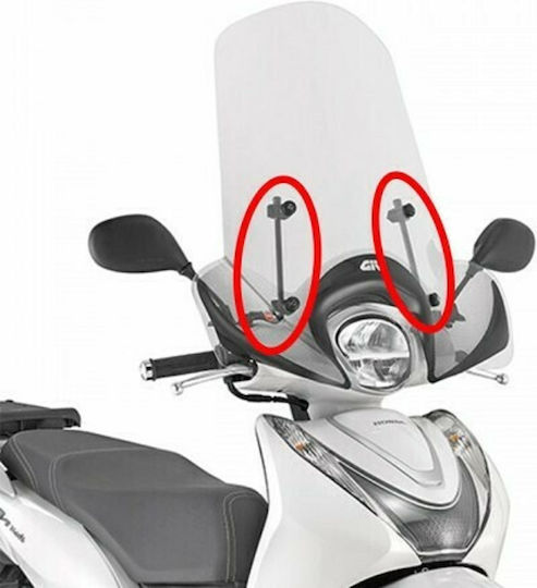 Givi Motorcycle Windshield & Windscreen Installation Kit for Sym Symphony 125 2021 A7063A