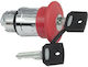 Schneider Electric Harmony XB4 On-Off switch Key Switch latching Red 1pcs