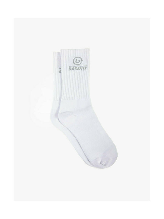 Basehit Unisex Μονόχρωμες Κάλτσες Λευκές