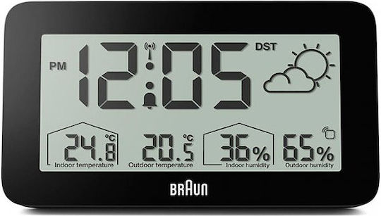 Braun BC 13 Επιτραπέζιο Ψηφιακό Ρολόι με Ξυπνητήρι & Ραδιόφωνο Μαύρο BC13BP-DCF