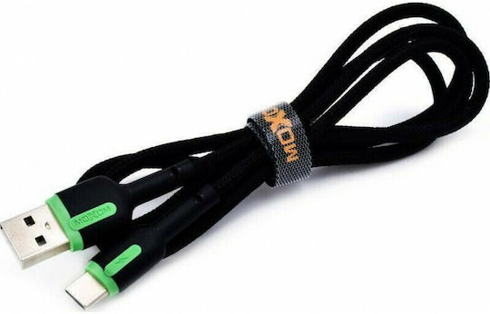 Moxom MX-CB52 Braided USB to Lightning Cable Μαύρο 1m