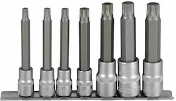 JBM Long Socket with Motor Spline and Socket 1/2'', 3/8'' Set 7pcs