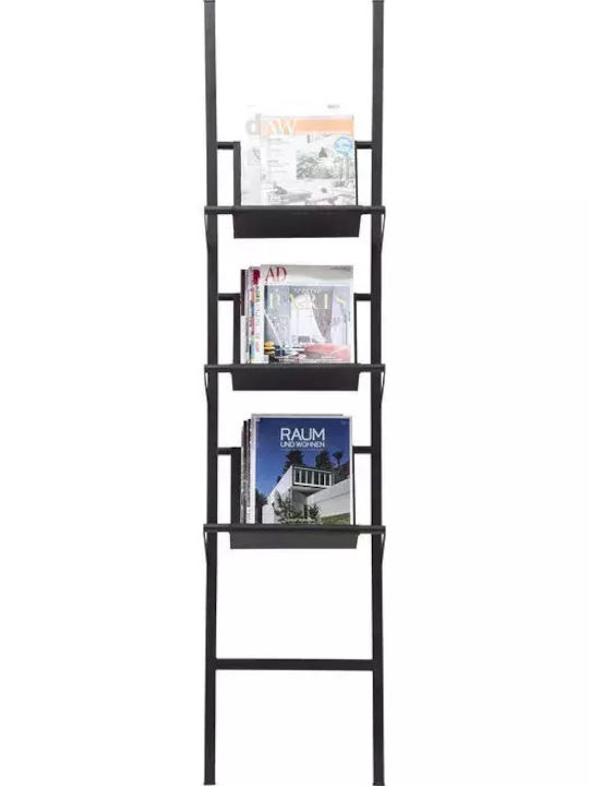 Kare Design Exposition Metallic Magazine Rack Black 39.5cm