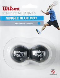 Wilson Staff Single Blue Dot Μπαλάκια Squash 2τμχ