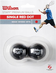 Wilson Staff Single Red Dot Μπαλάκια Squash 2τμχ