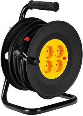 Extension Reel Cord 20m Black