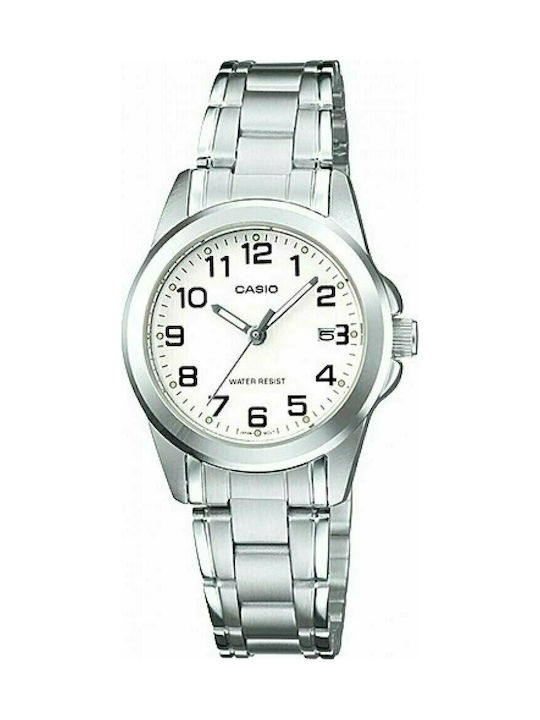 Casio Γυναικείο Ρολόι Μπαταρίας με Μεταλλικό Μπ...