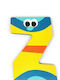 Svoora Decorative Letter Yellow made of Wood Ζ 5x0.6x7εκ.