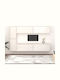 Wooden Living Room TV Unit White L190xW30xH120cm