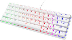 Deltaco GAM-075 Gaming Tastatură Mecanică 60% cu Roșu personalizat switch-uri și iluminare RGB (Engleză US) Roșu