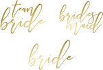 PartyDeco Team Bride Temporary Tattoo "Marriage" Theme Set of 15pcs TAT2-019ME