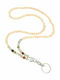 Hurtel Handmade Шнур за врата String Beads Текстил Бежов