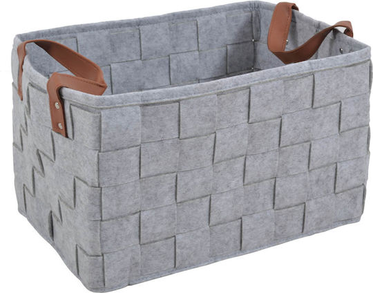 Ankor Декоративна кошница Текстил с дръжки Gray 44x30x26бр