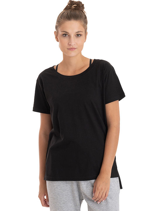 Damen Oversized T-Shirt Schwarz