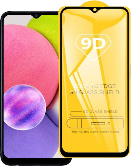 Full Glue Full Face Tempered Glass Μαύρο (Galaxy A03s)