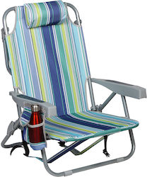 Keskor Small Chair Beach with High Back Green 63x48x79cm.