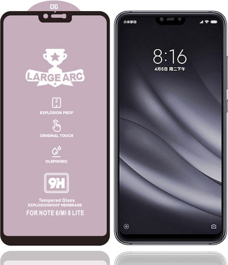 Full Face Tempered Glass Μαύρο (Mi 8 Lite)