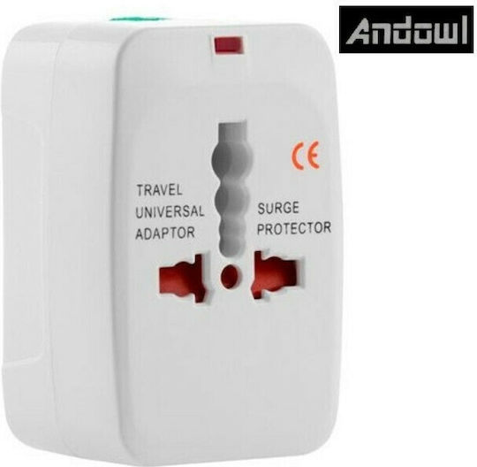 Andowl Αντάπτορας Πρίζας από Universal σε Universal