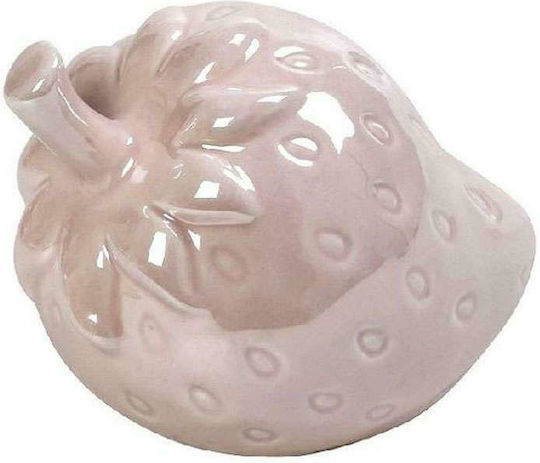 Espiel Decorative Fruit Strawberry made of Ceramic Material Pink 9.5x7.7cm 1pcs