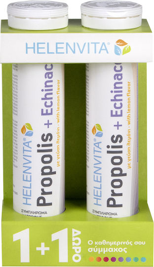 Helenvita Propolis & Echinacea Συμπλήρωμα για την Ενίσχυση του Ανοσοποιητικού 40 αναβράζοντα δισκία Λεμόνι