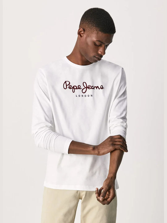 Pepe Jeans Ανδρική Μπλούζα Μακρυμάνικη Λευκή