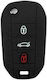 Car Key Cover Case made of with 3 Buttons for Peugeot in Black Color