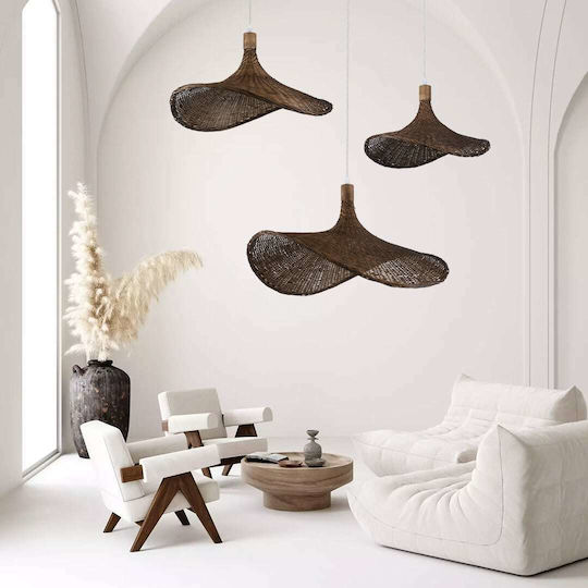GloboStar Cuba Brown Ceiling Light Boho with E27 Socket 53x30x30cm