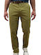 Ανδρικό Παντελόνι Chino Ελαστικό Regular Fit Πράσινο