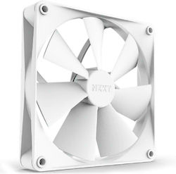 NZXT F140P Ventilator Carcasă cu Iluminare Alb și Conexiune 4-Pin PWM 1buc Alb