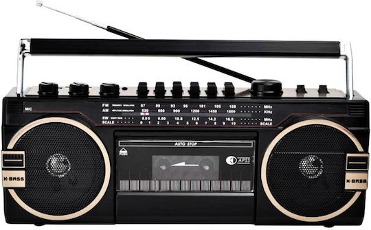 CMIK MK-132BT Retro Cu alimentare la rețea / baterie cu Bluetooth și USB Negru