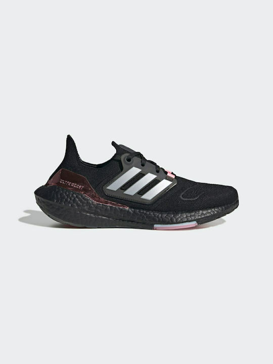 Adidas Ultraboost 22 Γυναικεία Αθλητικά Παπούτσια Running Core Black / Matte Silver / Beam Pink