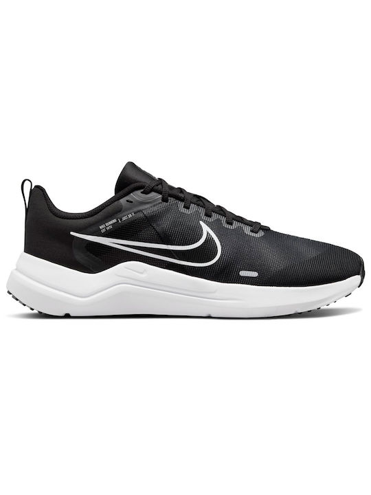 Nike Downshifter 12 Ανδρικά Αθλητικά Παπούτσια Running Black / White / Dark Smoke Grey / Pure Platinum