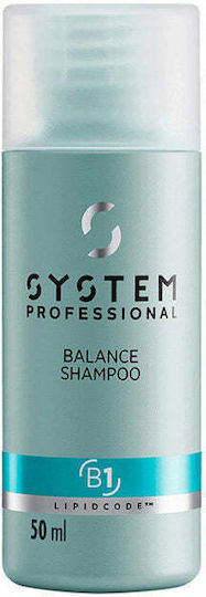 System Professional Lipid Code B1 Balance Σαμπουάν για το Ευαίσθητο Τριχωτό για Εύθραυστα Μαλλιά 50ml