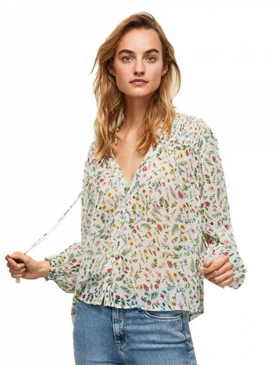 Pepe Jeans Gulsen Floral Καλοκαιρινή Τουνίκ Μακρυμάνικη Πολύχρωμη