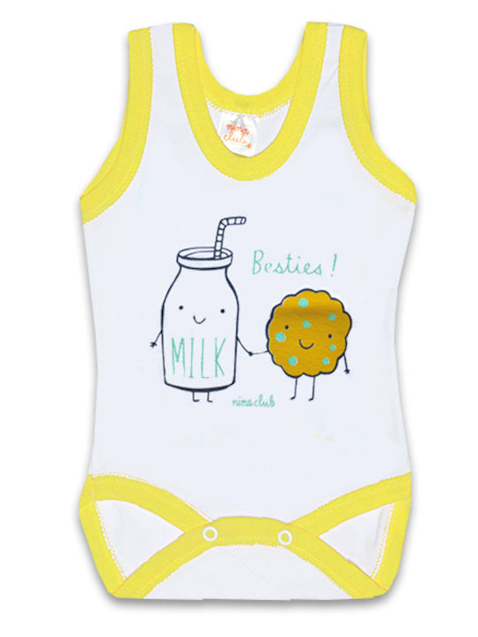 Nina Club Besties Baby Bodysuit Underwear Set Sleeveless Yellow