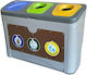 Green City International Recycling Plastic Waste Bin 50lt Multicolour