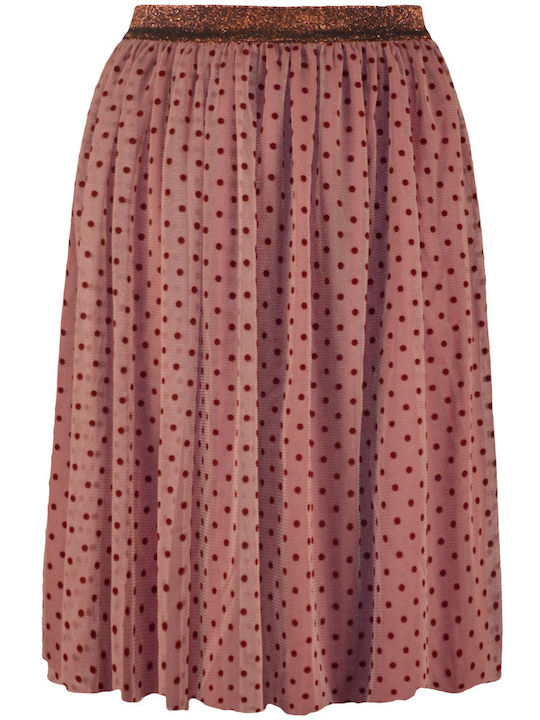 Kids' Tulle Pleated Skirt Polka Dot Pink