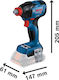 Bosch GDX 18V-210 C Impact Wrench Battery 18V Solo with Socket 1/2" & 1/4"