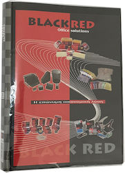 Black Red Clipboard Flexible with 20 plastic sl...
